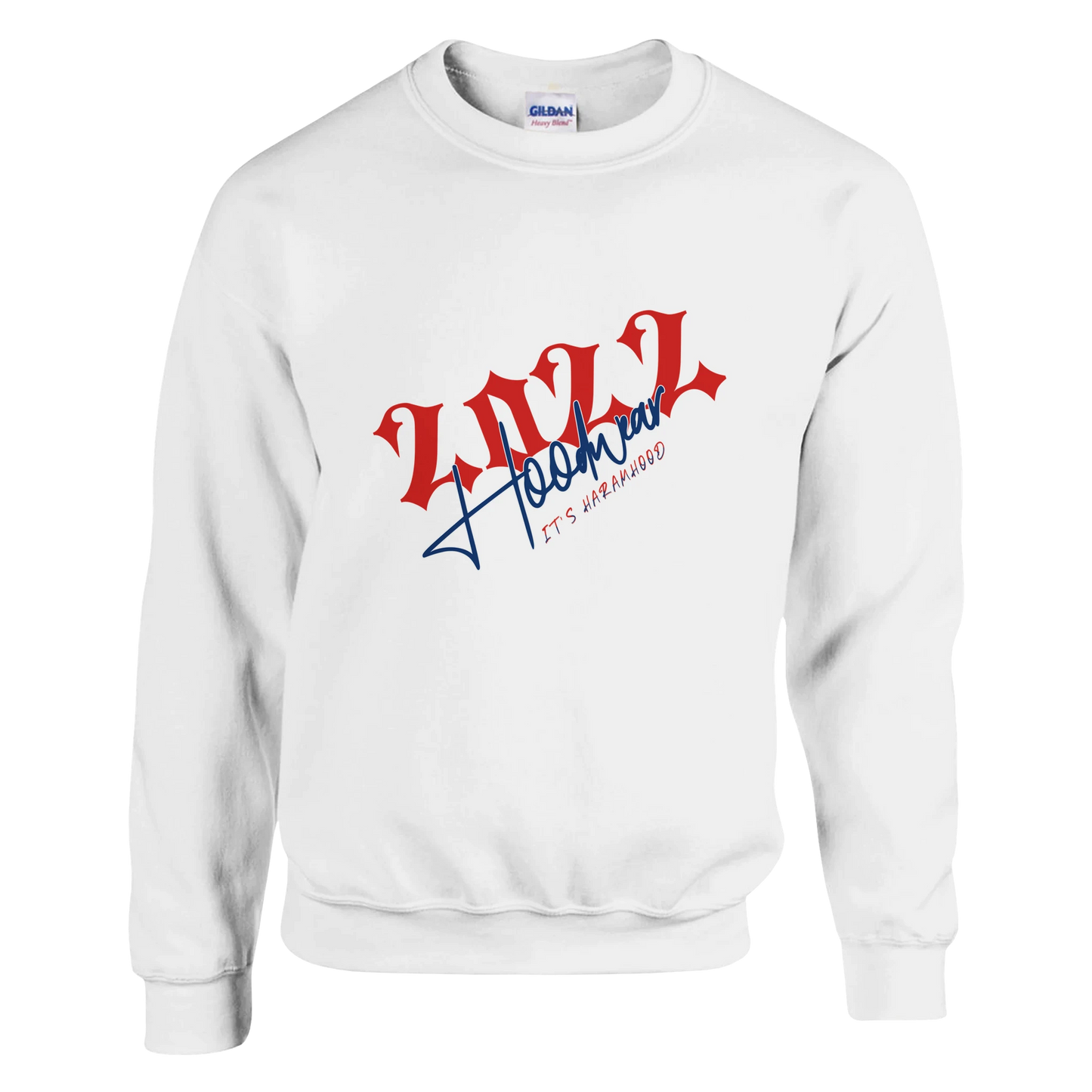 Weißer Street Soul Hoodie Rückansicht - Old-English Print Haramhood