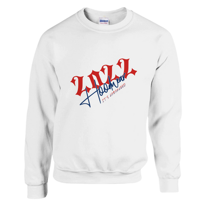 Weißer Street Soul Hoodie Rückansicht - Old-English Print Haramhood