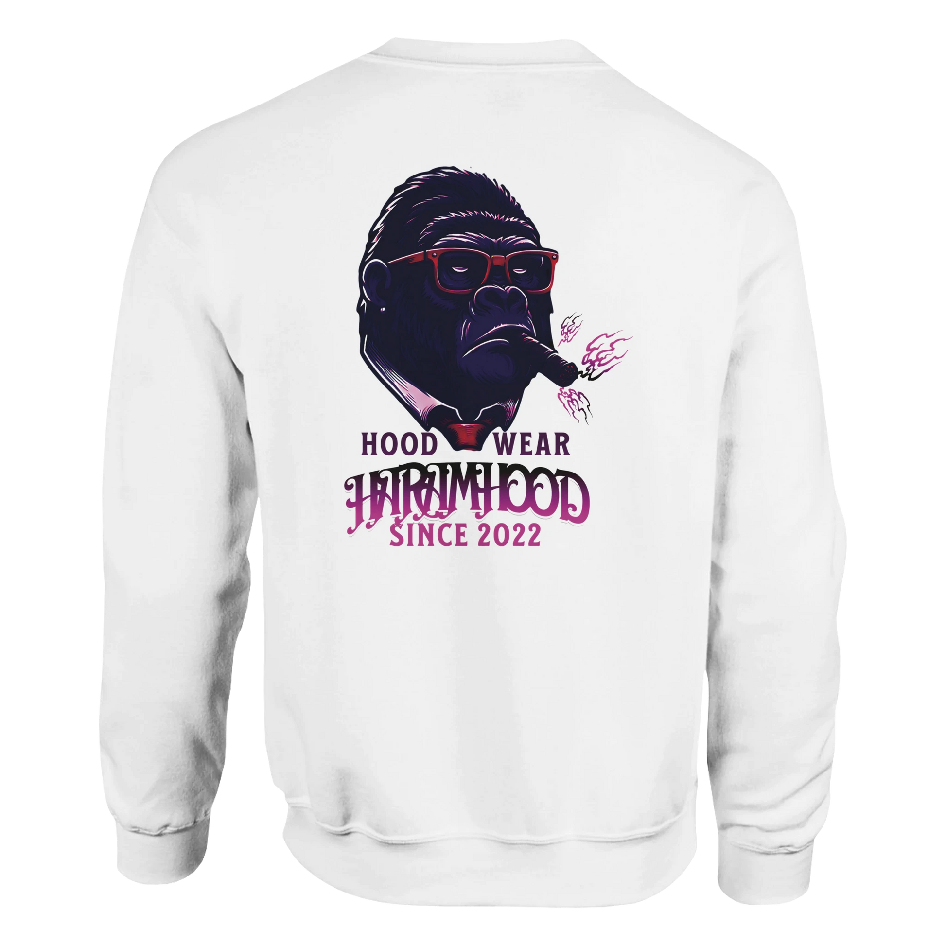 Gorilla Boss Sweatshirt Weiß Frontansicht
