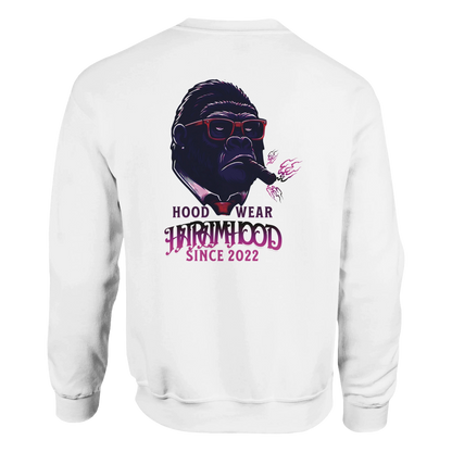 Gorilla Boss Sweatshirt Weiß Frontansicht

