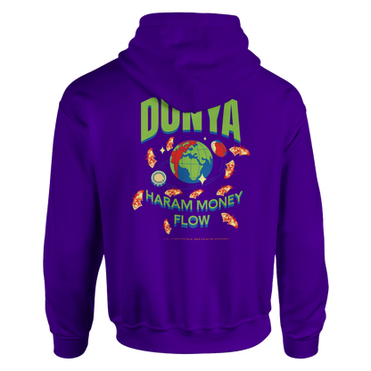 Lilafarbenes Hoodie, Rückansicht, mit Print, Produktbild für Onlineshop