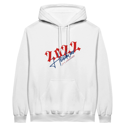 Weißer Street Soul Hoodie Kapuzen-Detail - Premium Haramhood Hoodwear