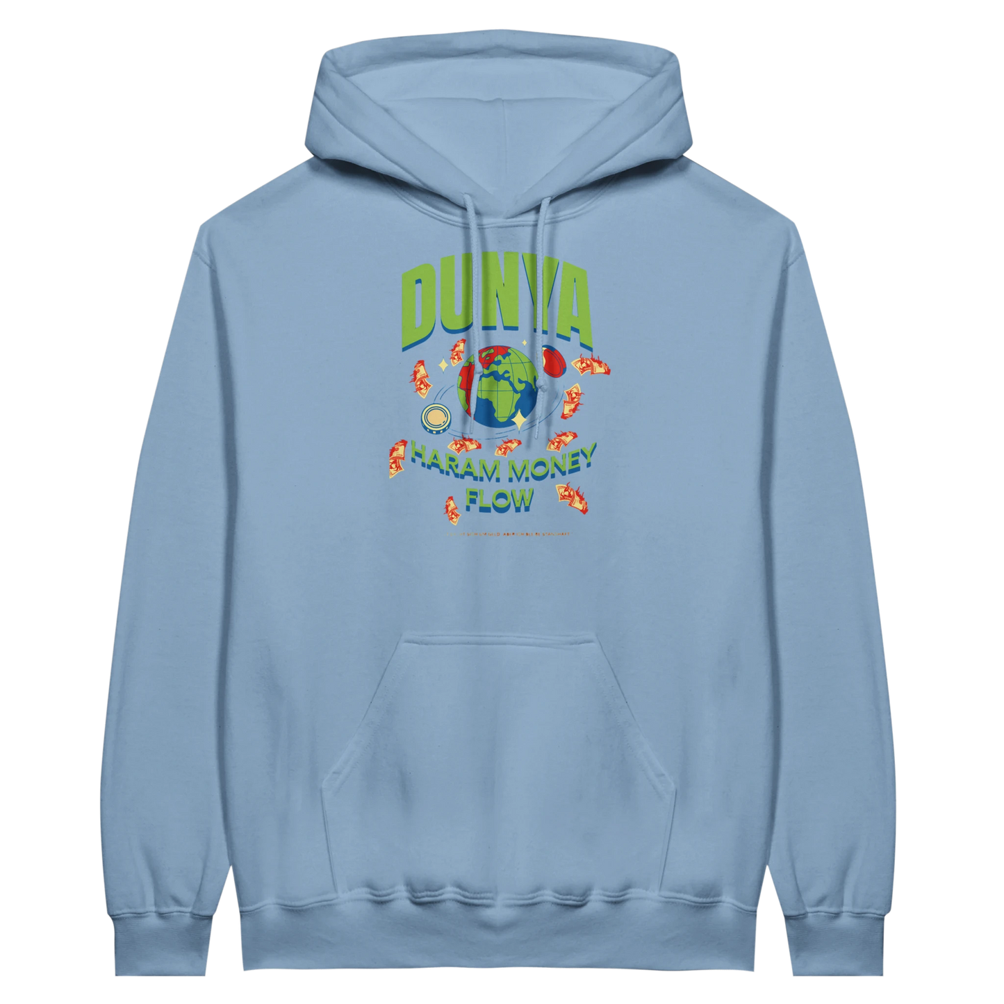 7HARAMHOOD Dunya Haram Hoodie – Seitenansicht Oversized Unisex, Premium Hoodwear authentisch urban