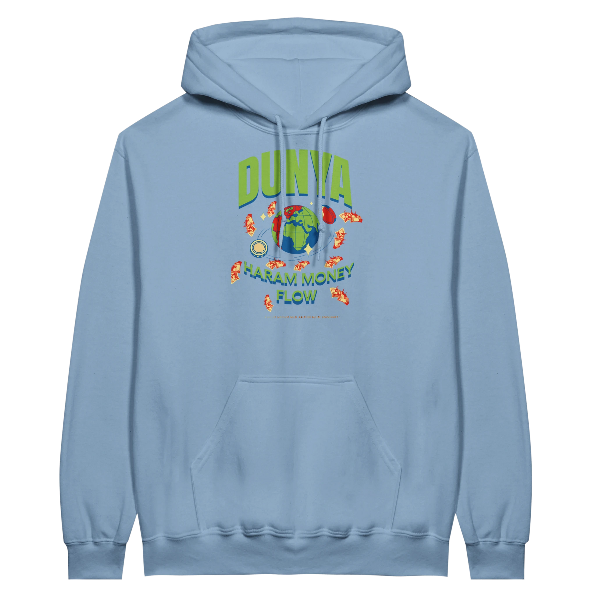 7HARAMHOOD Dunya Haram Hoodie – Seitenansicht Oversized Unisex, Premium Hoodwear authentisch urban