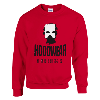 7HARAMHOOD Gasmaske Sweatshirt Rot Frontansicht Brand Since-2022
