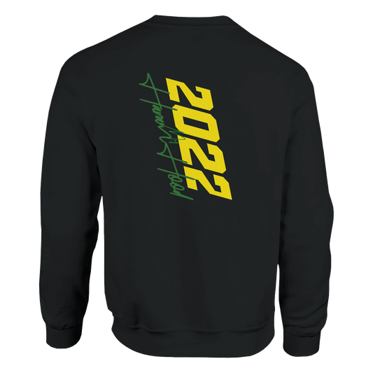 7HARAMHOOD Since 2022 Crewneck Forest Green – Rückansicht Unisex Hoodwear, Roots Hood OG seit 2022