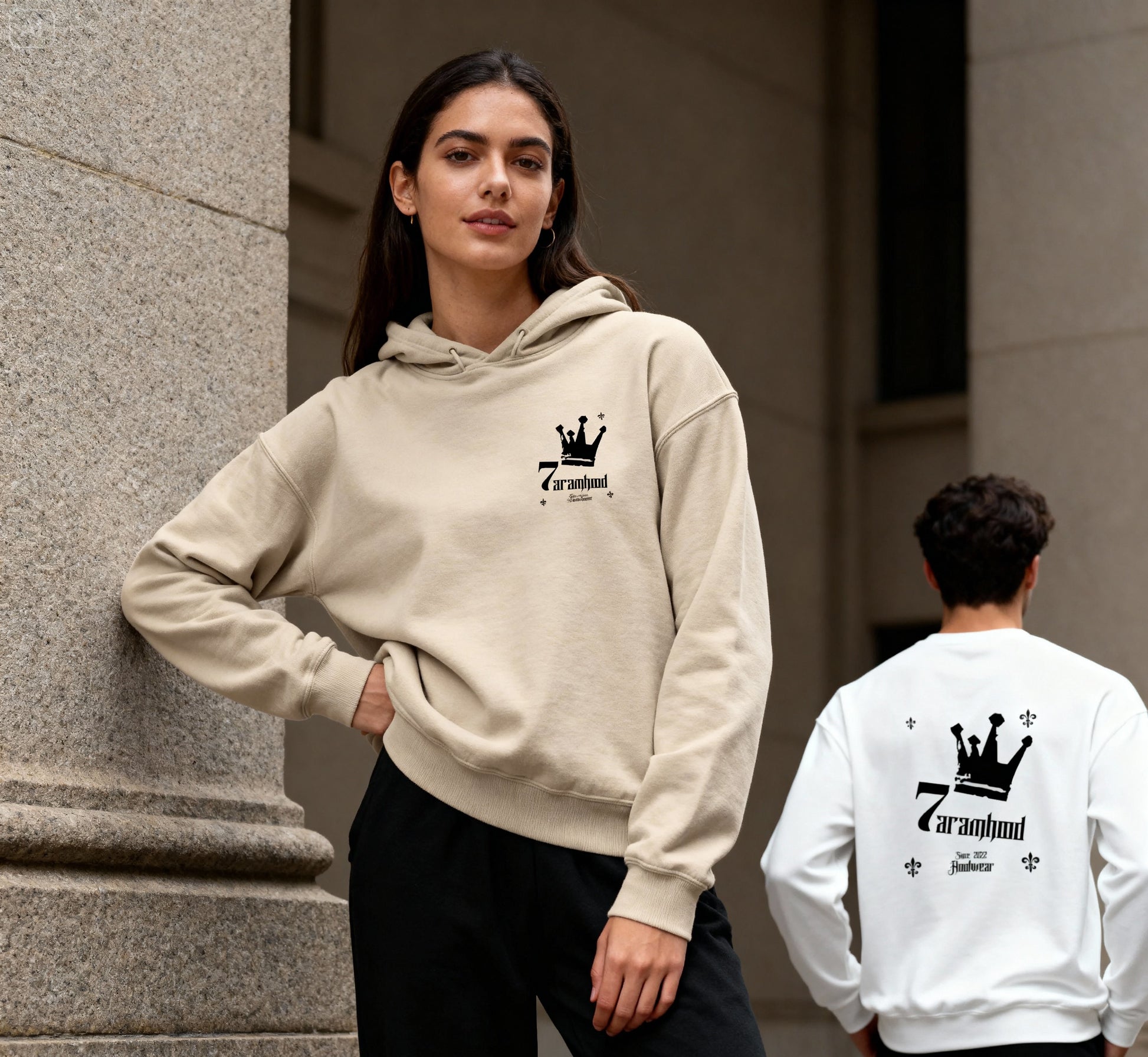 
7HARAMHOOD Hoodwear Culture Sweatshirt Lifestyle Mockup Premium Design
