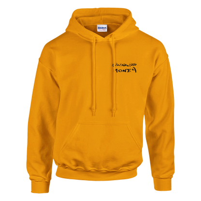 Money Make Not Friends Hoodie Gold Frontansicht | 7HARAMHOOD 
