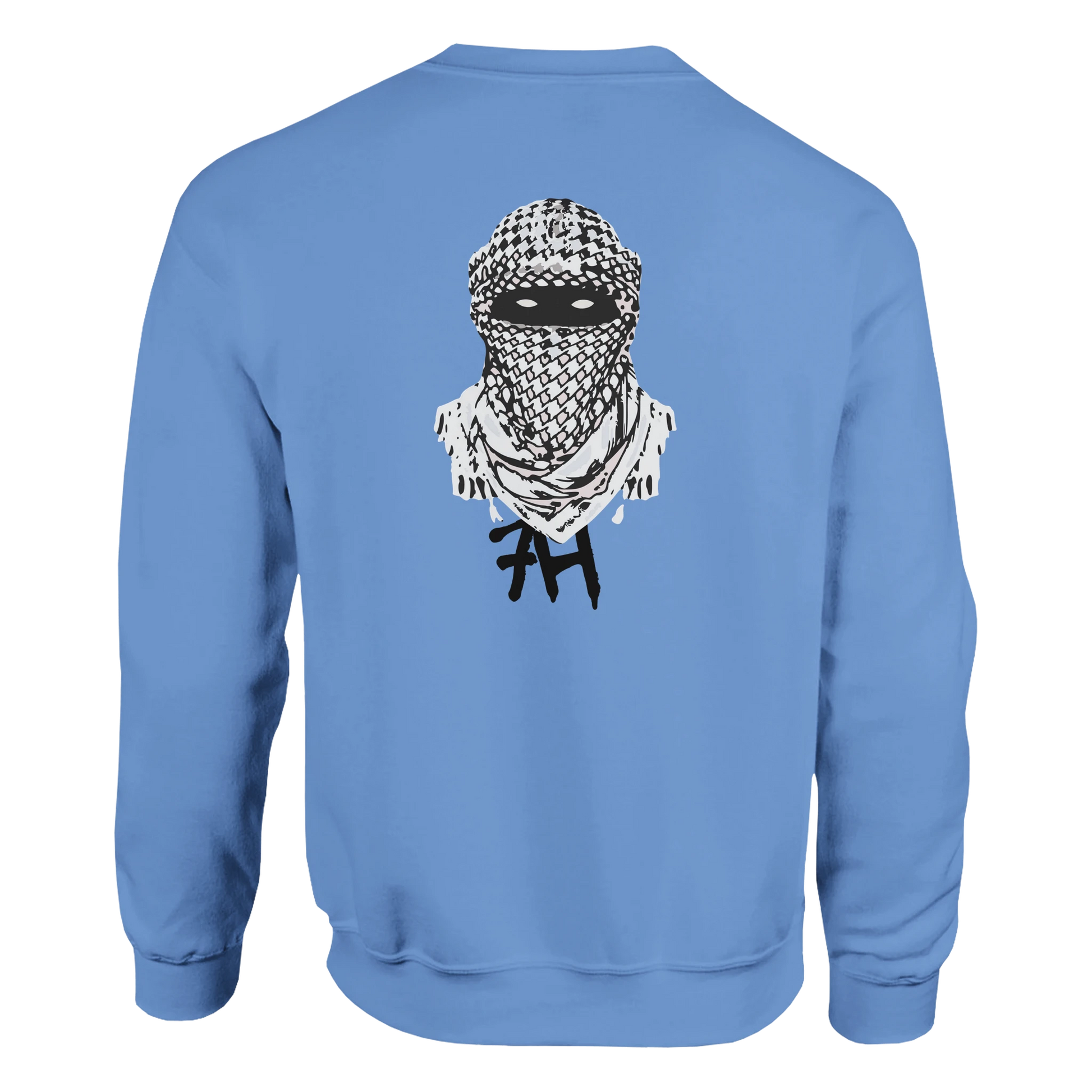 Arabic Cultural Statement Sweatshirt Hellblau Frontansicht

