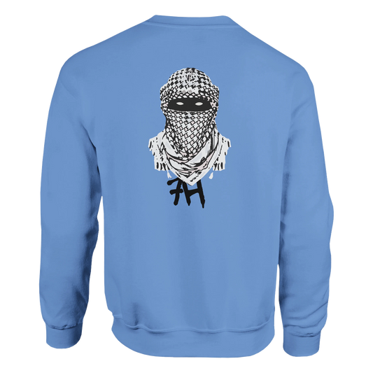 Arabic Cultural Statement Sweatshirt Hellblau Frontansicht

