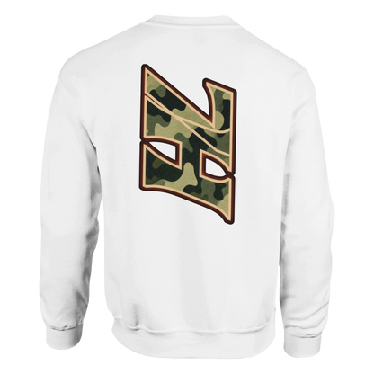 DNA Code Camouflage Sweatshirt Weiß Frontansicht
